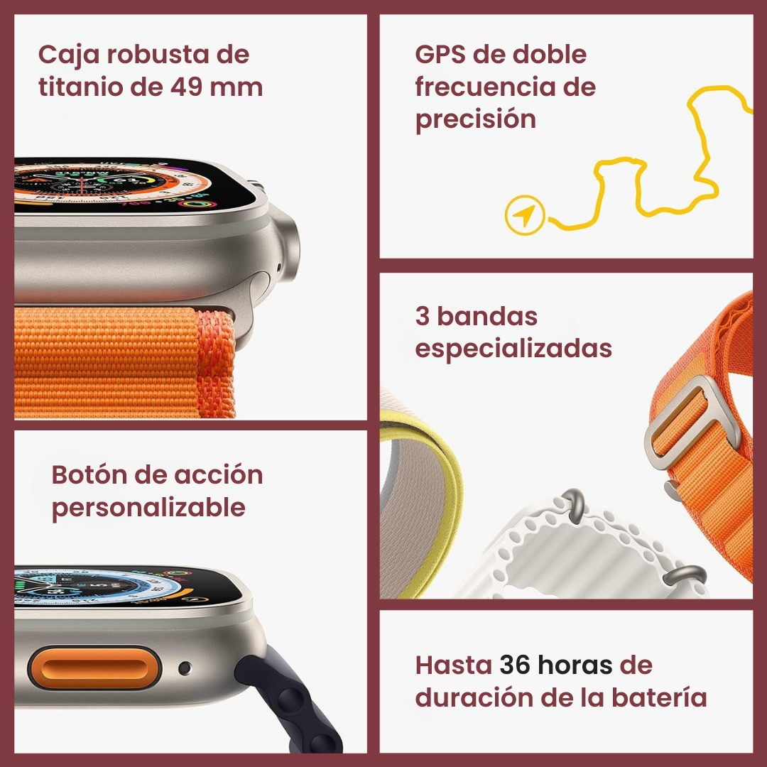 Reloj Inteligente Series 10 Ultra (+200 Funciones) + 2 Correas Gratis
