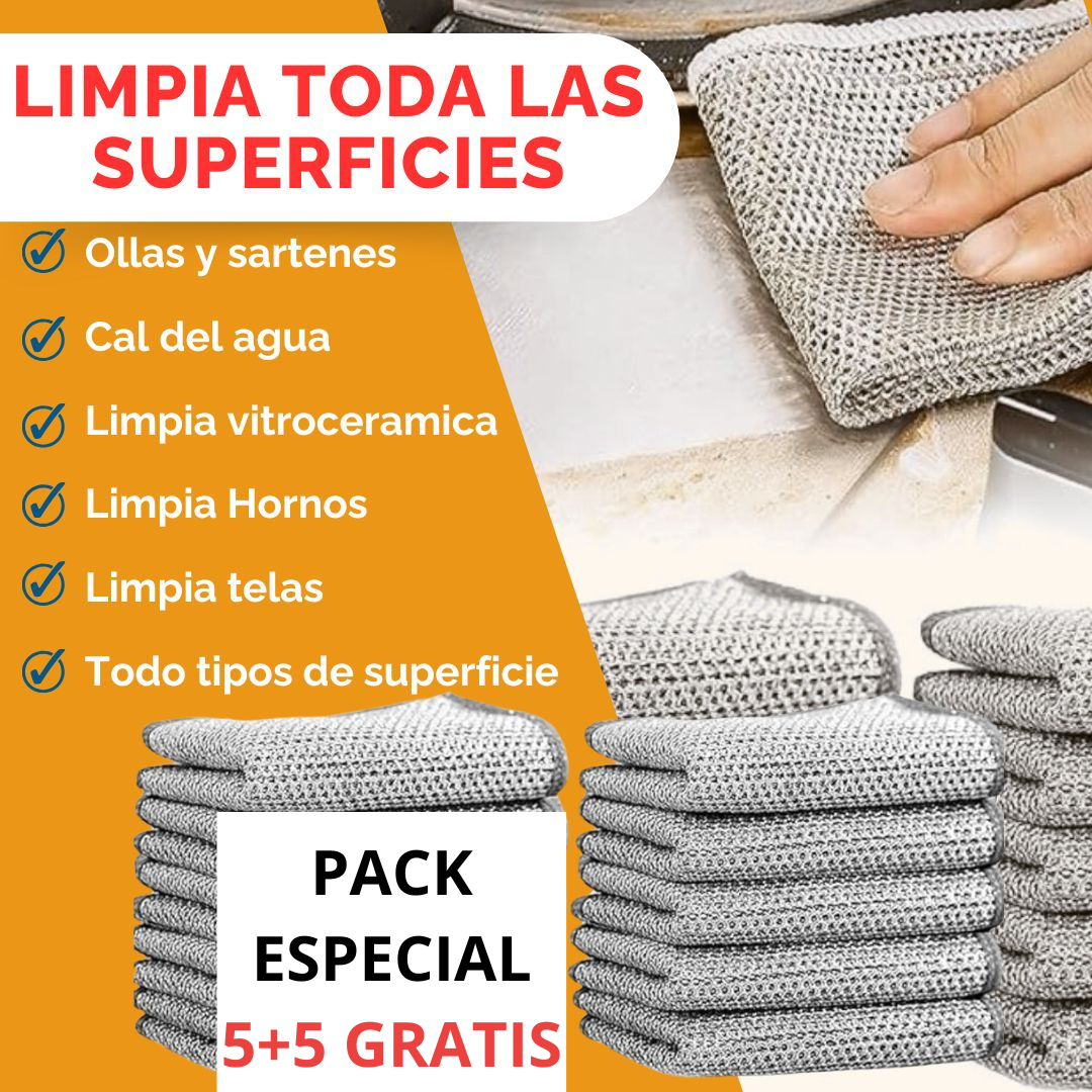 Paños Malla de Alambre 2 en 1 - CleanMaster (5 + 5 GRATIS)
