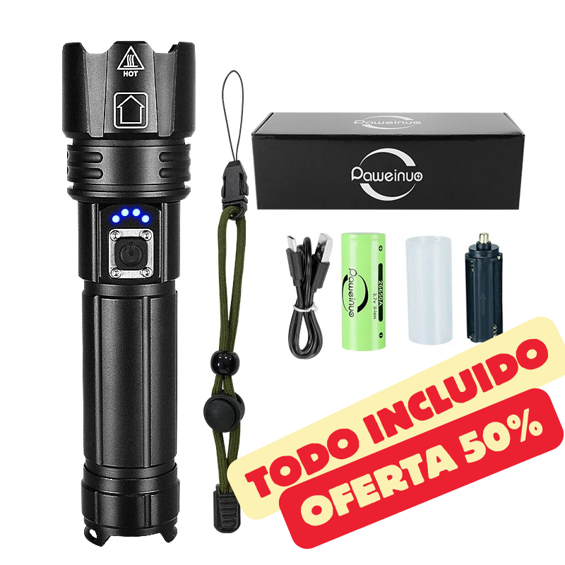 Kit Completo Linterna Táctica Laser - TitanLux™