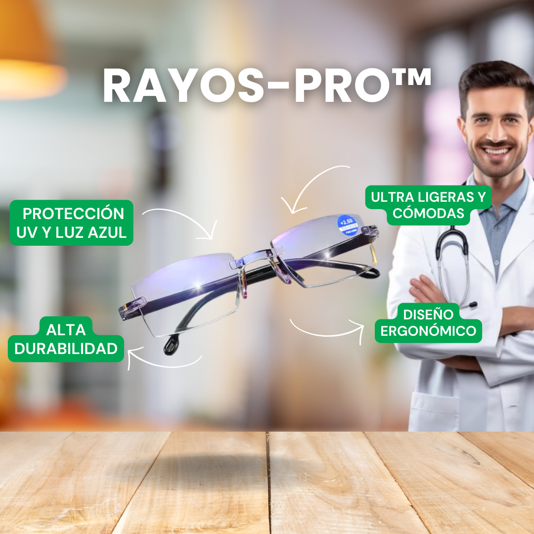 Gafas Inteligentes Anti Rayos - Vision™ + Funda de Cuero + Botella Limpia Gafas 500ml GRATIS